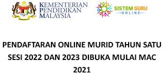 Untuk makluman ibu bapa dan penjaga yang ada anak nak masuk darjah 1 tahun hadapan, jangan lupa mendaftar sekolah online melalui portal kpm. Pendaftaran Anak Tahun 1 Pendaftaran Murid Tahun 1 Sesi Persekolahan 2021 2022 Sistem Daftar Anak Tahun 1 Ini Hanya Boleh Digunakan Pada Tarikh Yang Telah Ditetapkan Sahaja Kpisaxy