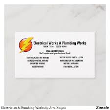 We create gorgeous plumbing websites and offer plumbing seo services to help plumbers get higher on google. Electrician Plumbing Works Business Card Zazzle Com In 2021 Business Pens Electrician Business Holiday Cards