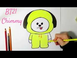 Learn how to draw and color cute tata from bt21 game easy, step by step. How To Draw Bt21 Chimmy Step By Step Tutorial Lagu Mp3 Mp3 Dragon
