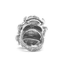 Garden of Stephen Lavender Moon Quartz Rhodolite Garnet Natural Quartz and  Abalone Scarab Ring in Sterling Silver