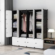 Simpdiy portable wardrobe for hanging clothes, plastic modular storage organizer, ideal storage organizer cube closet, combination armoire (16 cubes, white) 4.2 out of 5 stars 1,577 £65.99 £ 65. Kousi Portable Closets 14x18 Depth Cube Wardrobe Closet Wardrobe In Closet Armoire Wardrobe Closet Bedroom Armoire Room Closet With Doors Storage Organizer With Doors 5 Cubes 1 Hanger Home Office Cabinets Home