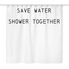 Design Your Bathroom With This Hilarious Shower Curtain That Will Truly Make You Lau Save Water Shower Together Shower Together Funny Shower Curtains