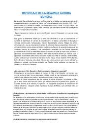 Rusia mediterráneo, norte de áfrica y atlántico conferencia de teherán roosevetl, churchill y stalin caída de mussolini junio 1944 bomba atómica caída de japón 6 y 8. Calameo Reportaje De La Segunda Guerra Mundial
