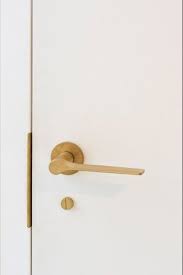 Beautiful Brushed Brass Contemporary Lever Handle Made By Joseph Giles More Door Handles Interior Door Handles Modern Door Handle Design