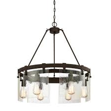 6 Light Chandelier Oil Rubbed Bronze Finish Clear Seeded Glass 6352200 North Coast Lighting Llc