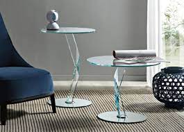 Side tables and accent tables are the stylish, functional, and unsung heroes of the living room—and the office, the bedroom, the playroom (they're at home almost anywhere). Tonelli Bakkarat Side Table Modern Furniture Glass Side Tables