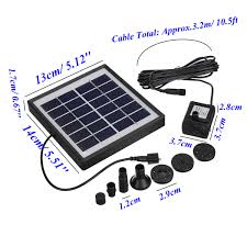Etangs Fontaines Bassins Energie Solaire Fontaine Submersible Pompe A Eau Avec Filtre Panneau Etang Piscine 175l H Jardin Terrasse Whpropiedades Cl