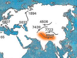 Der asiatische kontinent unterteilt sich in sechs regionen: Gebirge Und Deren Hochster Berg Flashcards Quizlet