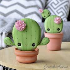 Read beautiful and easy rose tutorial find this pin and more on fondant flowers tutorials by cakemomcustomcakes. Cute Cactus Cake Toppers Clay Crafts Diy Clay Crafts Cute Clay