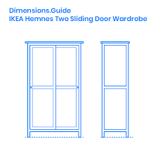 Combine with other products in the hemnes series. Ikea Hemnes Two Sliding Door Wardrobe Dimensions Drawings Dimensions Com