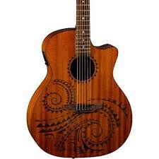 Those designs were monochromatic, tattooed in black against brown skin, with strongly geometric patterns, and many. Luna Guitars Ocl Tat Cdr Oracle Tattoo Cedar Acoustic Electric Guitar W Stand 397 00 Picclick
