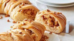 Caramel Apple Cream Cheese Crescent Ring Recipe Desserts Pillsbury Recipes Crescent Roll Dessert