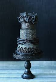Gothic Black And Blue Wedding Cake 20 Breathtaking Black Wedding Cakes Chic Vintage Brides Gothic Cake Gothic Wedding Cake Gorgeous Wedding Cake