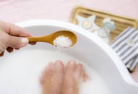 Epsom salt is commonly used as an additive in hot water baths. Epsom Salt Foot Soak Benefits How To Guide And Other Soaks