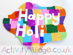 Holi isn't about pouring color neatly, it is about splashing it all around and making a mess! Happy Holi Sign