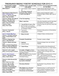 Just 4 Teachers Sharing Across Borders 1st Grade Poems Treasures Weekly Poetry Schedule For 2010 11 Poetry Worksheets Weekly Poetry Language Poetry