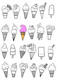 Lots Of Things To Find And Colour On Holiday Icecreams Sorvetes Desenho Doodles Desenhos Faceis