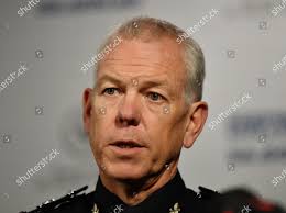 Police Commissioner Grant Stevens Speaks Media Editorial Stock Photo