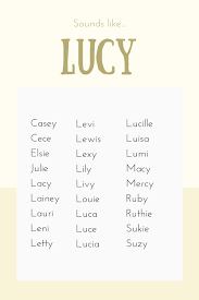 Baby Name Name List Lucy Names With Meaning Baby Name List Names