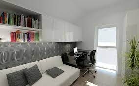 Kombiraum Gestalten Weisses Schlafsofa Und Schreibtisch Zimmer Gastzimmer Haus Deko