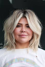 Long Blonde Bob with Curtain Bangs