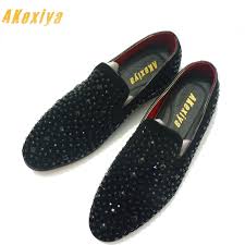 Us 30 4 24 Off New British Style Men Trendy Pageant Dress Shoes Glitter Rhinestone Homecoming Prom Shoes Loafers Sapato Social Masculino In Formal