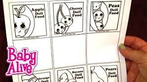 24 baby alive coloring pages printable. Free Baby Alive Doll Food Packets Template Youtube
