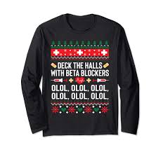 Amazon Com Funny Nurse Christmas Xmas Shirt Beta Blockers