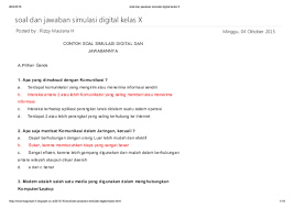 Latihan soal dan kunci jawaban usbn simulasi digital smk 2020. Pdf Soal Dan Jawaban Simulasi Digital Kelas X Pdf Arifal Arifal Academia Edu