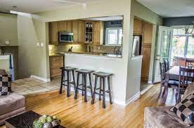 Home timber frame hybrid floor plans wisconsin log homes. Open Concept Side Split Google Search Ranch Kitchen Remodel Open Concept Kitchen Living Room Kitchen Design Small
