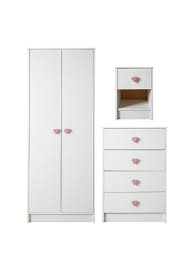 You can use chest of drawers instead a noun wardrobe. Hearts 3 Piece Childrens Bedroom Package 2 Door Wardrobe Chest Of 4 Drawers And 1 Drawer Bedside Chest Very Co Uk