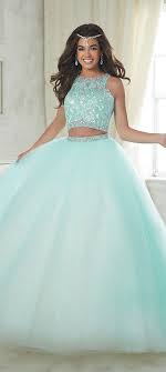 Spring 17 Style 56317 This Two Piece Style Has A Lace Applique Bodice And Beaded Waistb Quincenera Dresses 2 Piece Quinceanera Dresses Spring Ball Dresses