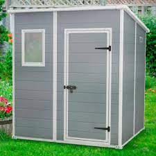 The compact pressure treated overlap 6 x 4ft apex shed from forest has no windows, providing you with increased security for your belongings. Keter Geratehaus Manor Pent 6x6 Bxt 184x183 Cm Otto