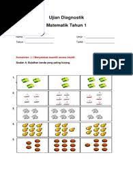 Ujian diagnostik matematik by hafizah pija 5610 views. Ujian Diagnostik Docx