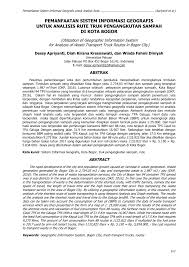 Pdf Pemanfaatan Sistem Informasi Geografis Untuk Analisis Rute Truk Pengangkutan Sampah Di Kota Bogor