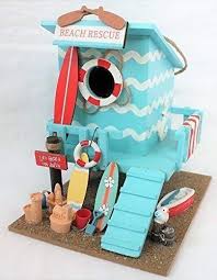 Maritime Dekoration Vogelhaus Nistkasten Strand Rettungsschwimmer 22 Cm Holz Dekoration Vogelhaus Diy Vogelhaus