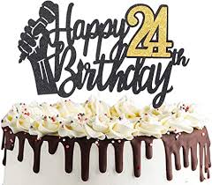 10 year old brings austin police to tears with two simple words. Amazon Com Happy 24th Birthday Cake Topper With Microphone Cheers To 24 Years Old Party Decoration Twenty Fourth Birthday Decor Kitchen Dining