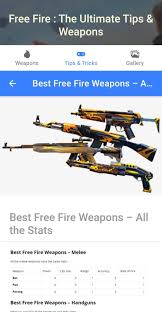 The ranking of these free fire weapons is based upon my opinion. Guide For Free Fire New Tips Weapons For Android Apk Download