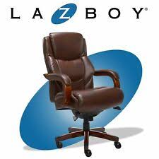 La Z Boy 45833 Delano Big Tall Executive Leather Office Chair Brown For Sale Online Ebay