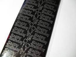 Take any of crello designs and open it on the artboard. Happy Birthday Peel Off Stickers Black For Card Making