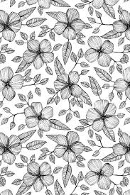 Black And White Floral Patterns To Draw Colorful Fabrics Digitally Printed By Spoonflower Black White Floral Line Drawing Pattern Drawings Floral Illustrations Floral Background