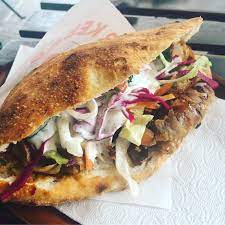 Using 2 skewers for each kebab, thread half of the chicken thighs onto each pair of skewers making a fairly thick log shape. Turkish German Doner Kebab Sandwich On Homemade Bread With Chilli And Garlic Sauce From Tonbul Grill In Frankfurt Doner Kebabs Kebab Recipes Food
