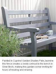 Gardens and landscaping / benches. Colours Painted Garden Furniture Cuprinol Garden Shades Shade Garden