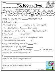 Their/there/they're and its/it's page (free). To Too Two Worksheet Tons Of Great Printables To Teach Grade Level Skills Teaching Writing 4th Grade Writing 2nd Grade Writing