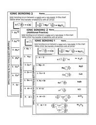Some of the worksheets for this concept are bonding basics, naming ionic compounds practice work, bonding basics practice, chapter 7 practice work covalent bonds and molecular, chapters 6 and 7 practice. Ionic Bonding Bundling 3 Ionic Bonding Worksheets At A 25 Discount