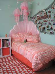 Mermaid Seashell Corner Headboard I Made This From 1 2 Foam Insulation Board Egg Crate Mattress Batting And Sat Kid Room Decor Whimsical Bedroom Girl Room