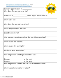 Sun And The Earth Interactive Worksheet Rotation Vs Revolution Printable Worksheets Worksheets
