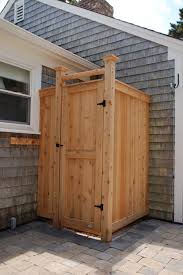 Maybe you would like to learn more about one of these? Standard Cedar Outdoor Shower Enclosure Coastal Boston By Cape Cod Shower Kits Co Houzz Uk