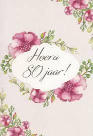 43 08001 Luxe Wenskaart Verjaardag 80 Jaar Leeftijdskaarten Wenskaarten Online