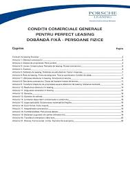 Purchase the porsche leasing romania ifn sa report to view the information. Conditii Contractuale Generale Perfect Leasing Porsche Bank